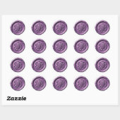 Faux Wax Seal Deep Impression Purple 2 ラウンドシール (シート)