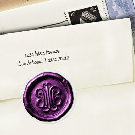 Faux Wax Seal Deep Impression Purple 4 ラウンドシール