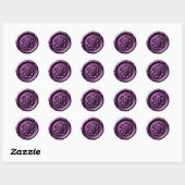 Faux Wax Seal Deep Impression Purple 4 ラウンドシール (シート)