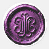 Faux Wax Seal Deep Impression Purple 4 ラウンドシール (正面)