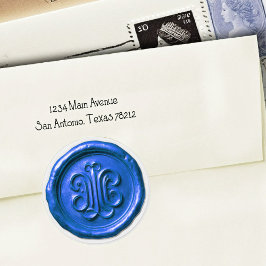 Faux Wax Seal Deep Impression True Blue ラウンドシール