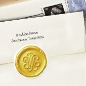 Faux Wax Seal Deep Impression Yellow ラウンドシール