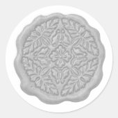 Faux Wax Seal, Gray ラウンドシール (正面)