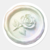 Faux Wax Seal Iridescent Rose 2 Deep Impression ラウンドシール (正面)