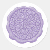 Faux Wax Seal, Lavender  ラウンドシール (正面)