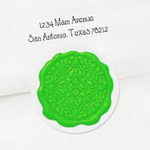 Faux Wax Seal, Lime Green