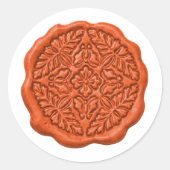 Faux Wax Seal, Orange ラウンドシール (正面)