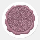 Faux Wax Seal, Orchid Purple ラウンドシール (正面)