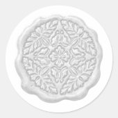 Faux Wax Seal, Pale Gray ラウンドシール (正面)