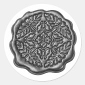 Faux Wax Seal, Pewter Gray ラウンドシール (正面)