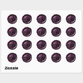 Faux Wax Seal Purple Rose 2 Deep Impression ラウンドシール (シート)