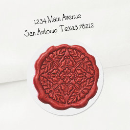 Faux Wax Seal, Red ラウンドシール