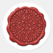 Faux Wax Seal, Red ラウンドシール (正面)