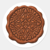 Faux Wax Seal, Rust ラウンドシール (正面)