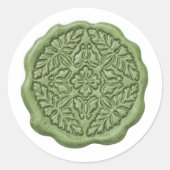 Faux Wax Seal, Soft Green ラウンドシール (正面)