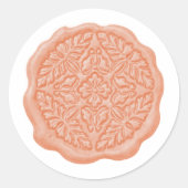 Faux Wax Seal, Soft Peach ラウンドシール (正面)