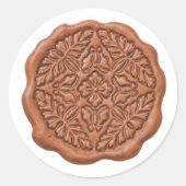 Faux Wax Seal, Terracotta ラウンドシール (正面)