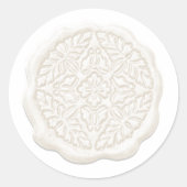 Faux Wax Seal, White ラウンドシール (正面)