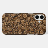Faux Western wood carving pattern tiled  Case-Mate iPhoneケース (裏面 (横))