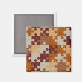 Faux wood jigsaw puzzle マグネット (正面/裏面)