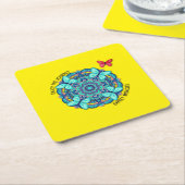 Faux Wrapped Canvas Print スクエアペーパーコースター (アングル)