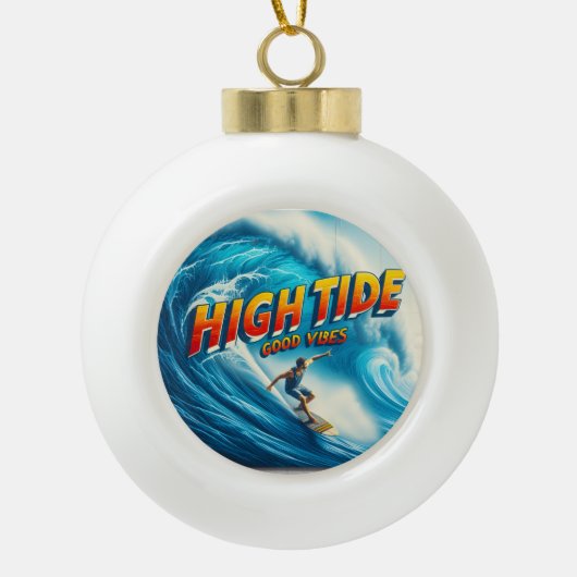 Faux Wrapped Canvas Print セラミックボールオーナメント (正面)