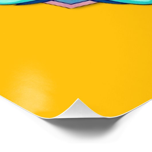 Faux Wrapped Canvas Print ポスター (コーナー)