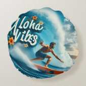 Faux Wrapped Canvas Print ラウンドクッション (裏面)