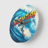 Faux Wrapped Canvas Print ラウンド壁時計 (傾斜)