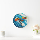 Faux Wrapped Canvas Print ラウンド壁時計 (ホーム)