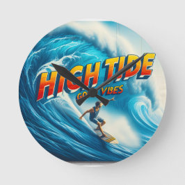 Faux Wrapped Canvas Print ラウンド壁時計