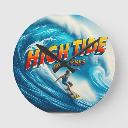 Faux Wrapped Canvas Print ラウンド壁時計 (正面)