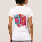 Faux Yarn 6th Birthday PNG Cute Latch Hook Tシャツ (裏面)