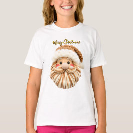 Faux Yarn Christmas Santa Tシャツ