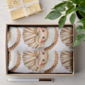 Faux Yarn Notch-Hook Santa Face Christmas Wrapping 薄葉紙 (ギフト)