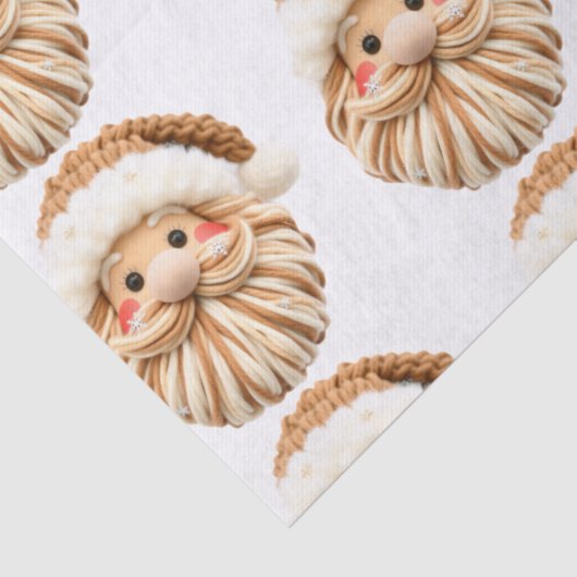 Faux Yarn Notch-Hook Santa Face Christmas Wrapping 薄葉紙 (詳細)