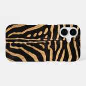 Faux Zebra Skin iPhone 16ケース (裏面横)