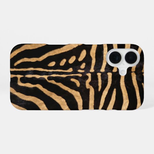Faux Zebra Skin iPhone 16ケース (裏面横)
