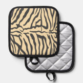 Faux Zebra Skin Oven Mitt 鍋敷き (正面/裏面)
