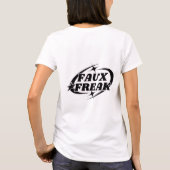FauxFreakのファーストT、白のTシャツ Tシャツ (裏面)