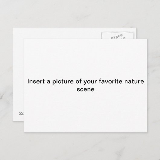 「FAVの写真を挿入する。自然シーン ポストカード (正面/裏面)