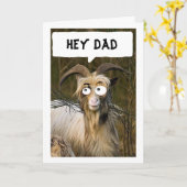 FAVの子供はヤギおっちょこちょいのの父の日札を送る カード (黄色い花)