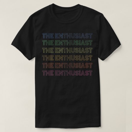 Favast Enneagram 7 Epicure Repeating Rainbow D Tシャツ (デザイン正面)
