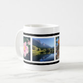 Faveの写真のカスタムなInstagramのあなたの4写真 コーヒーマグカップ (正面左)