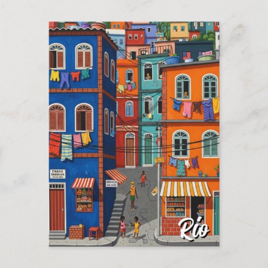 Favelas in Rio de Janeiro ポストカード (正面)