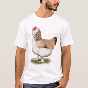 Faverolleのサーモンピンクの雌鶏 Tシャツ