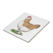 Faverolleの雌鶏 タイル (側面)