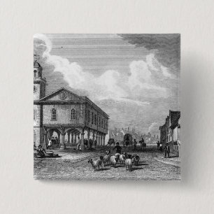 Faversham、ケント1832年の眺め 缶バッジ