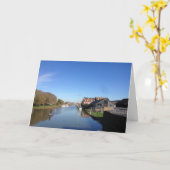 Faversham Creek(イングランド)、パドルボーダー付き カード (黄色い花)