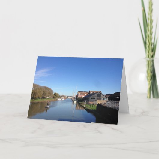 Faversham Creek（イングランド）、パドルボーダー付き カード (正面)